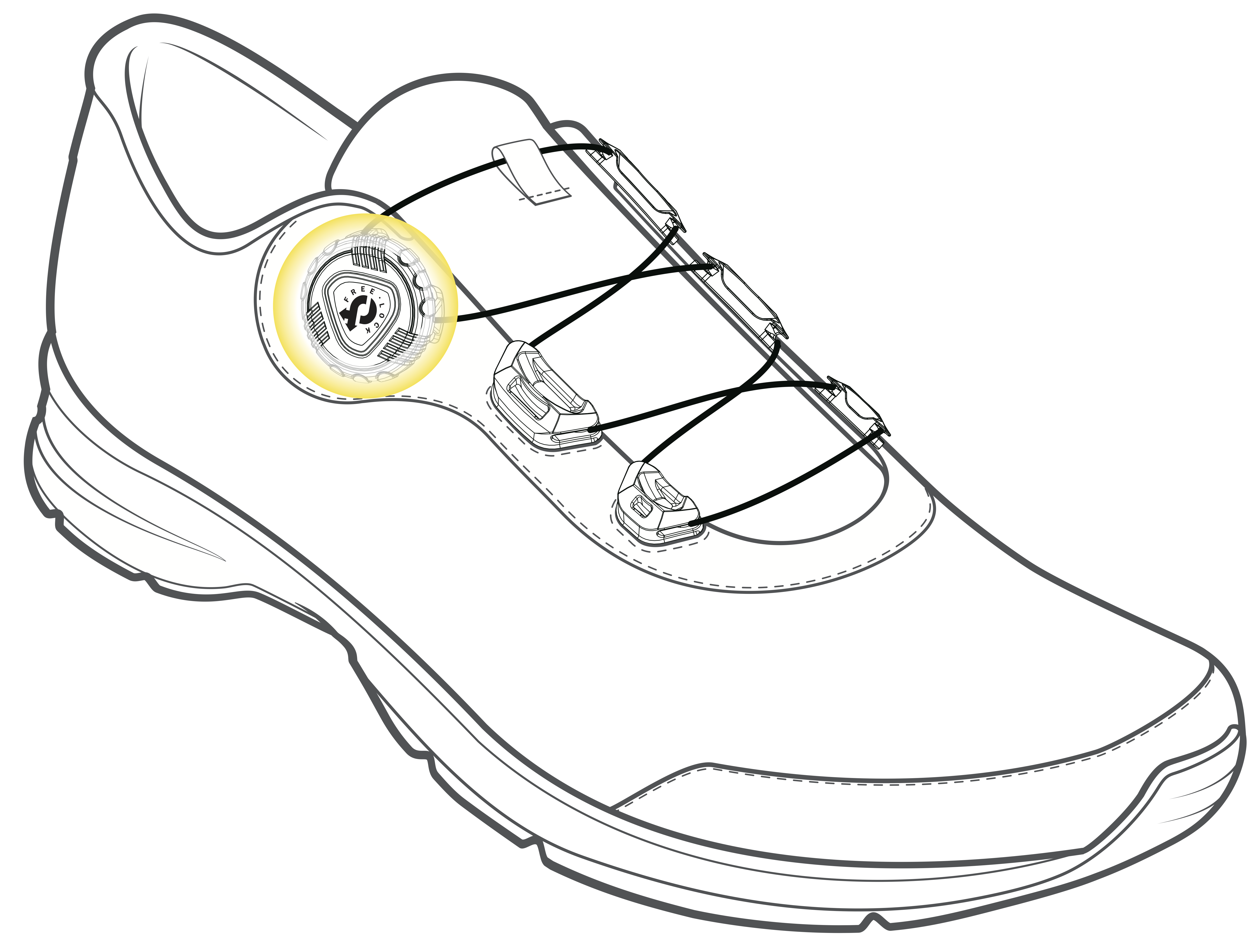 Dial mounted on the eyestay